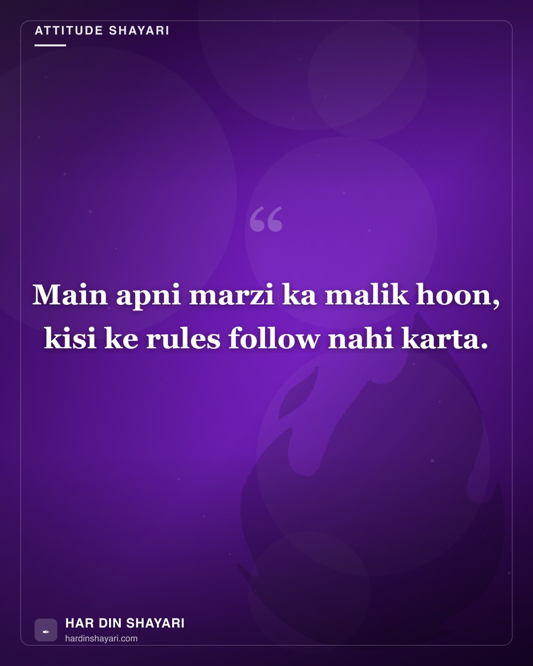 Attitude Shayari in Roman English