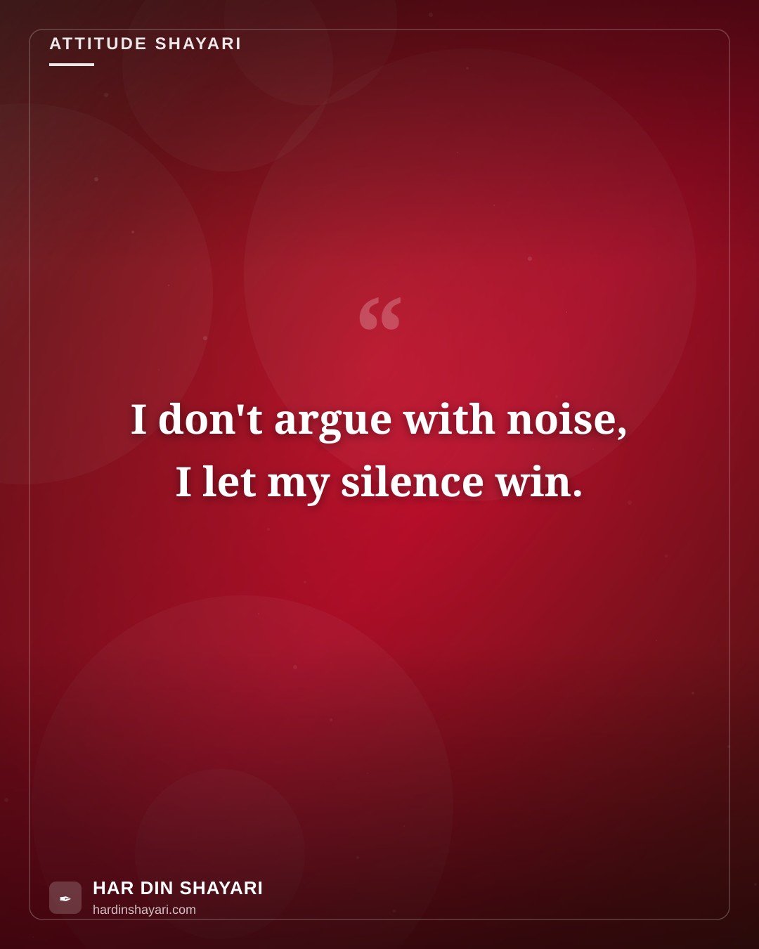Shayari Attitude in English