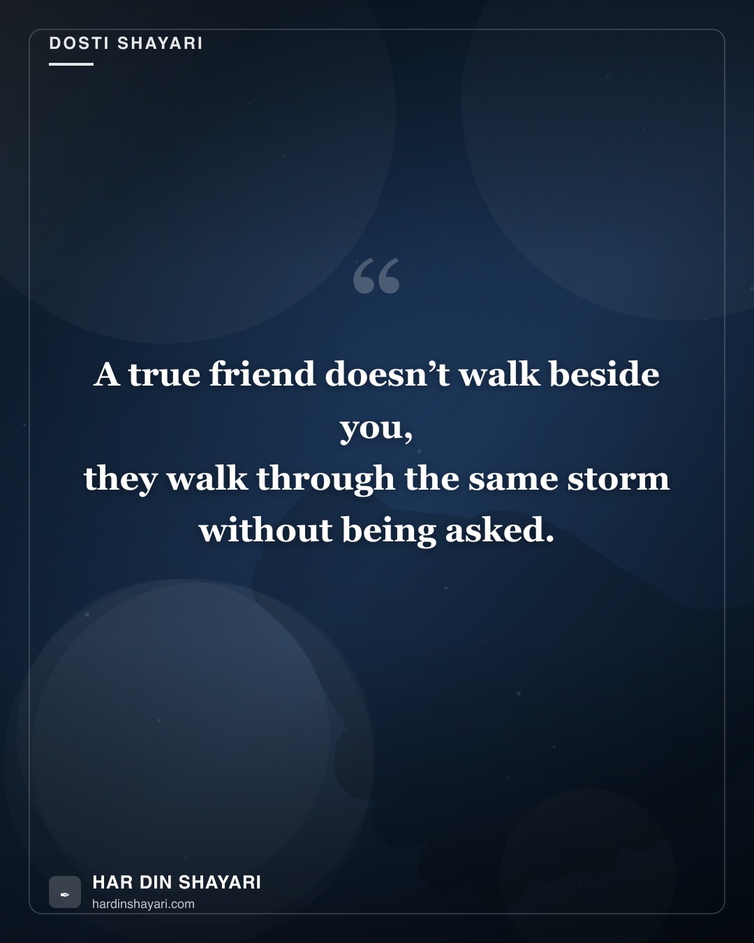 Friendship Shayari in English