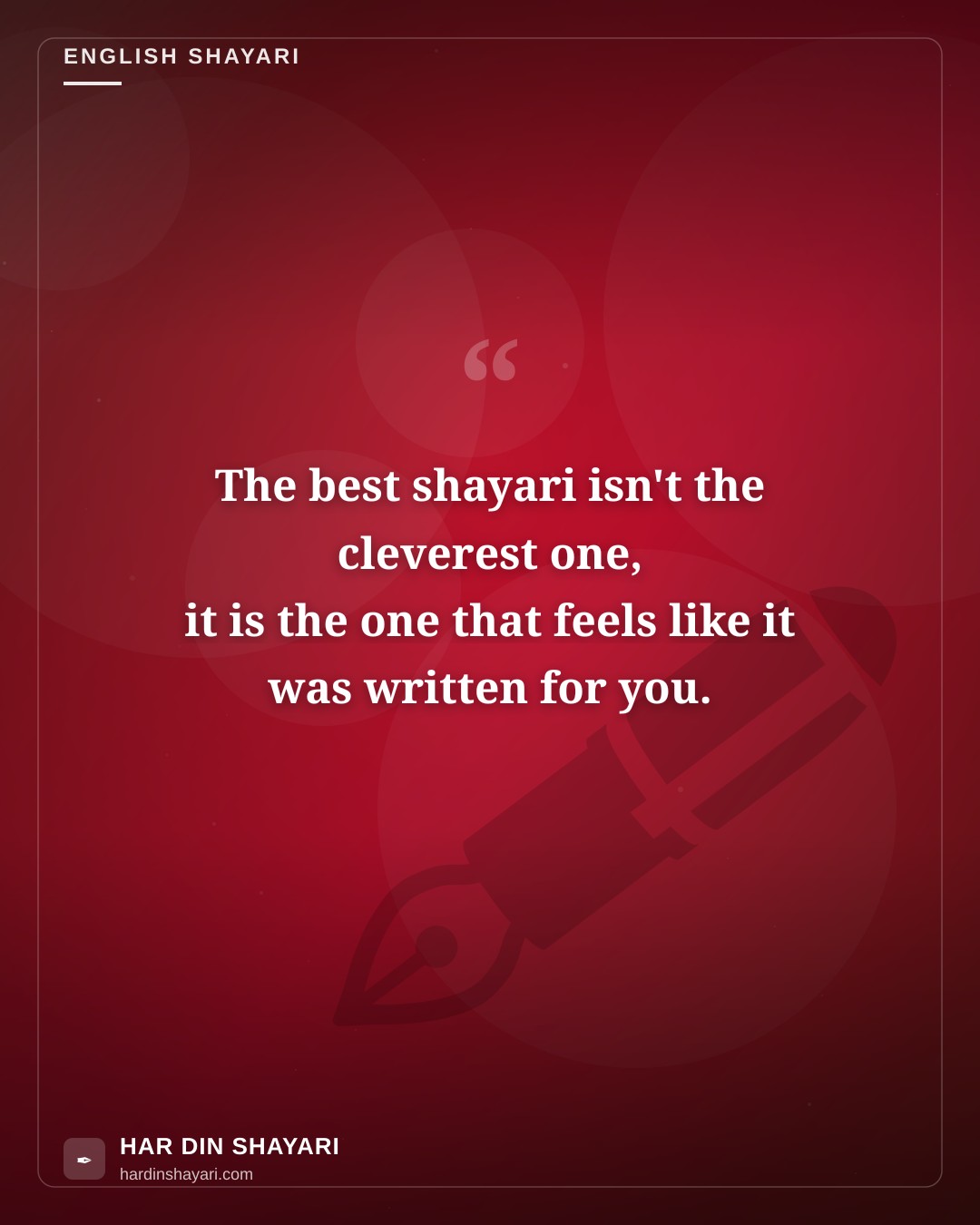Best Shayari in English