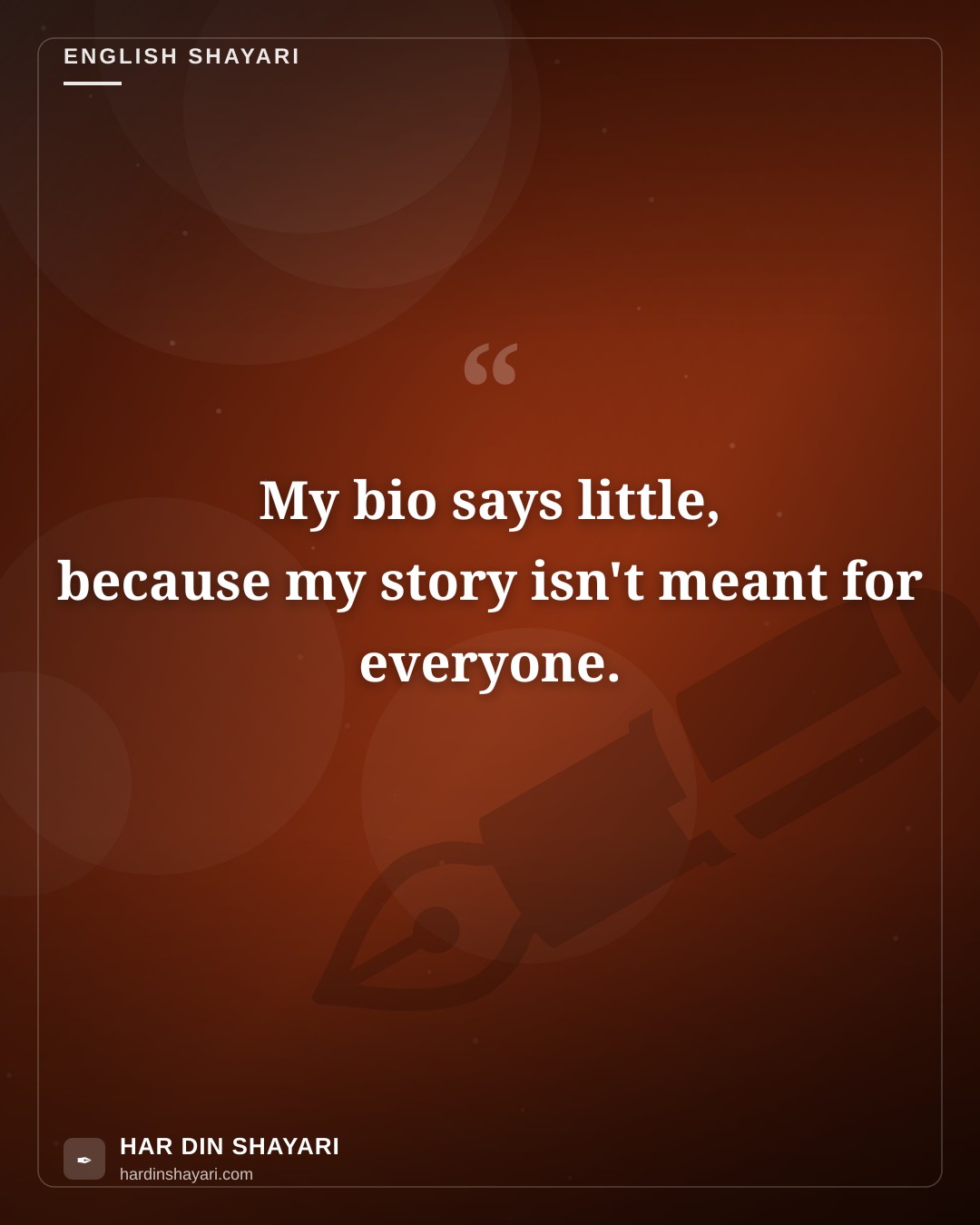 Bio Shayari English