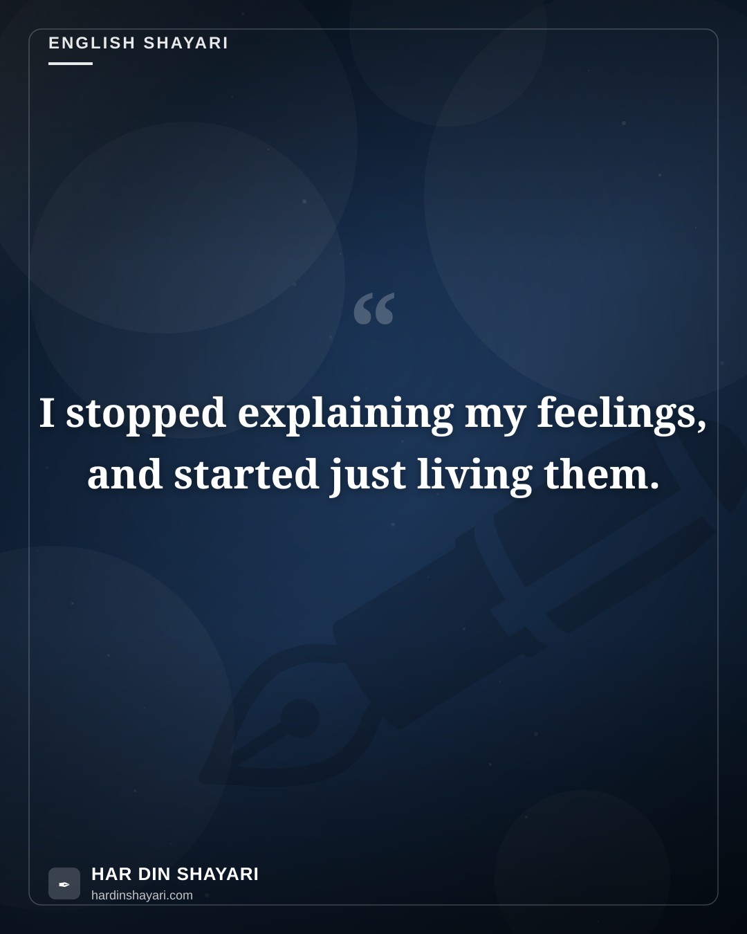 Feelings Shayari in English