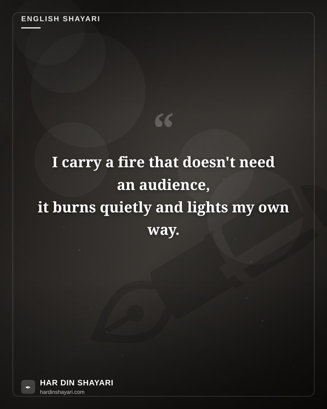 Fire Shayari in English