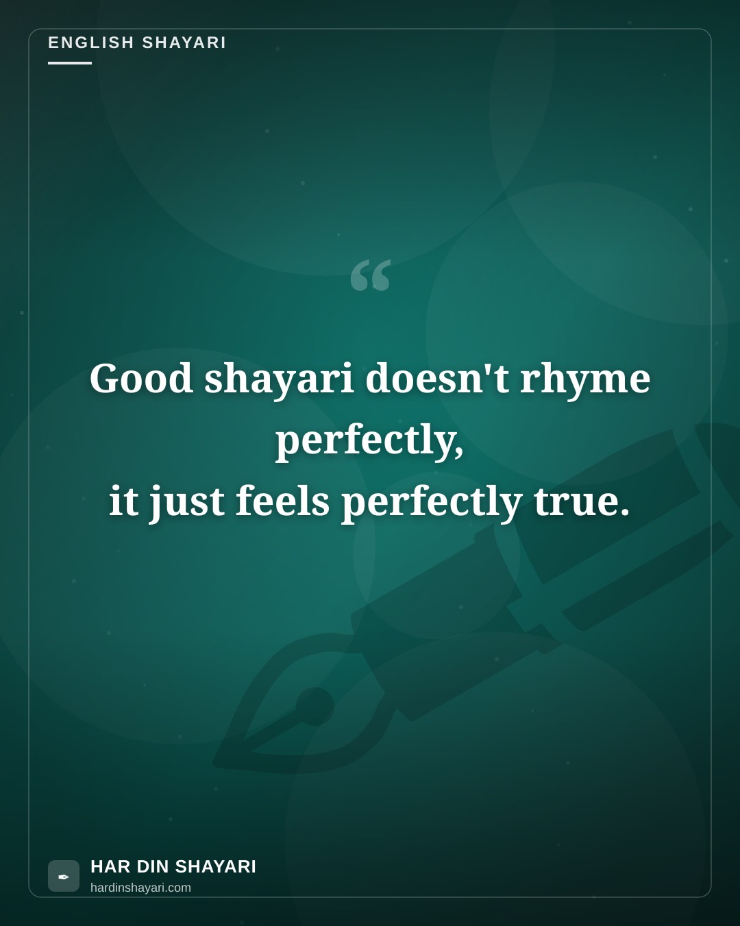 Good Shayari in English