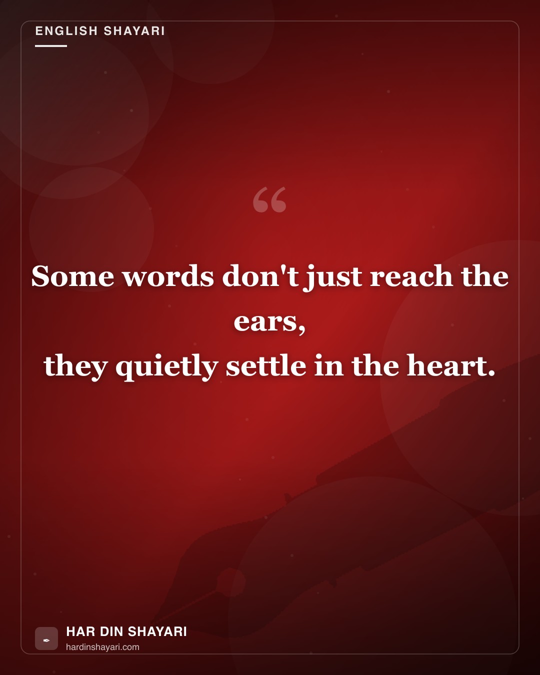Heart Touching Shayari in English