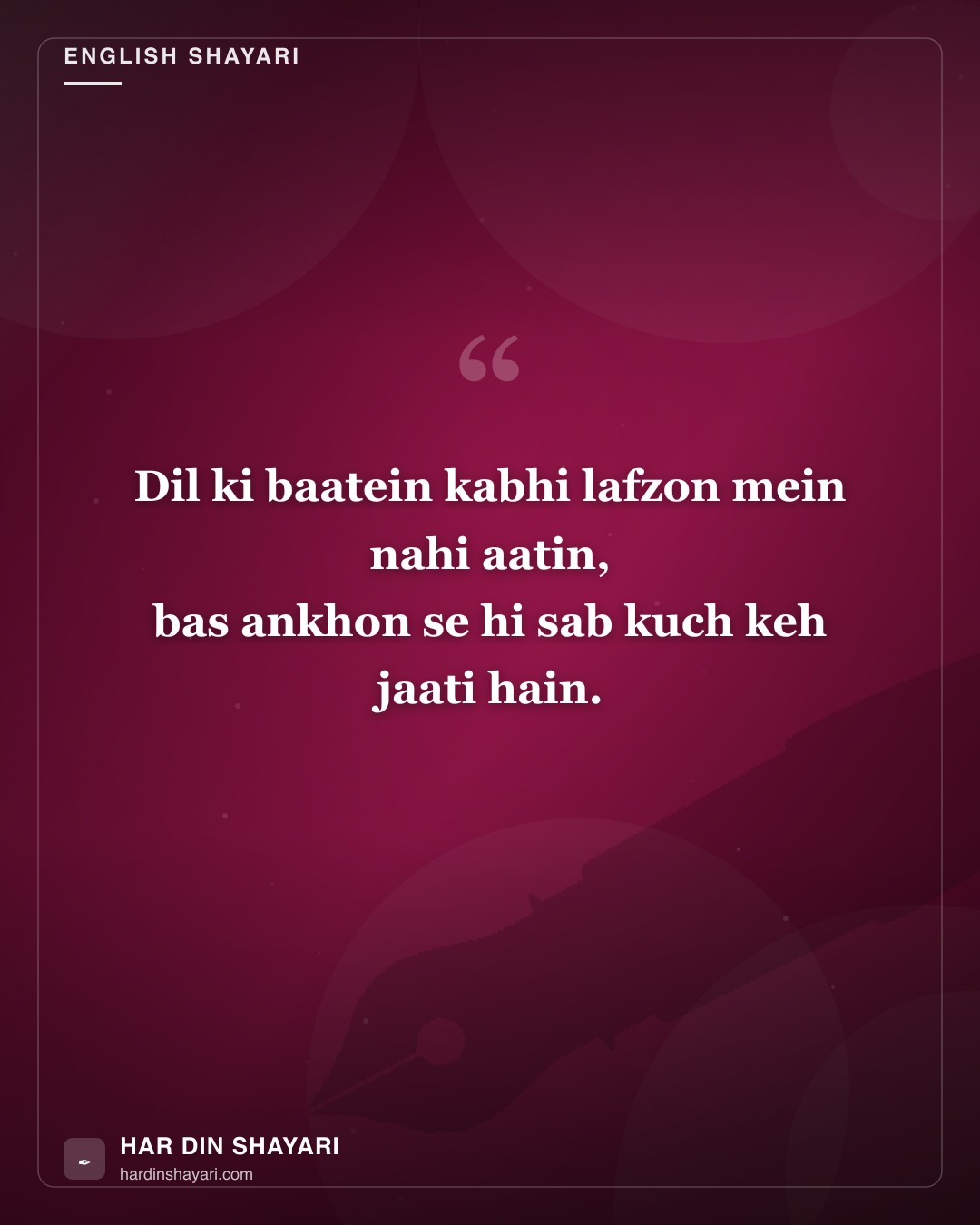 Hindi Shayari in English Letters