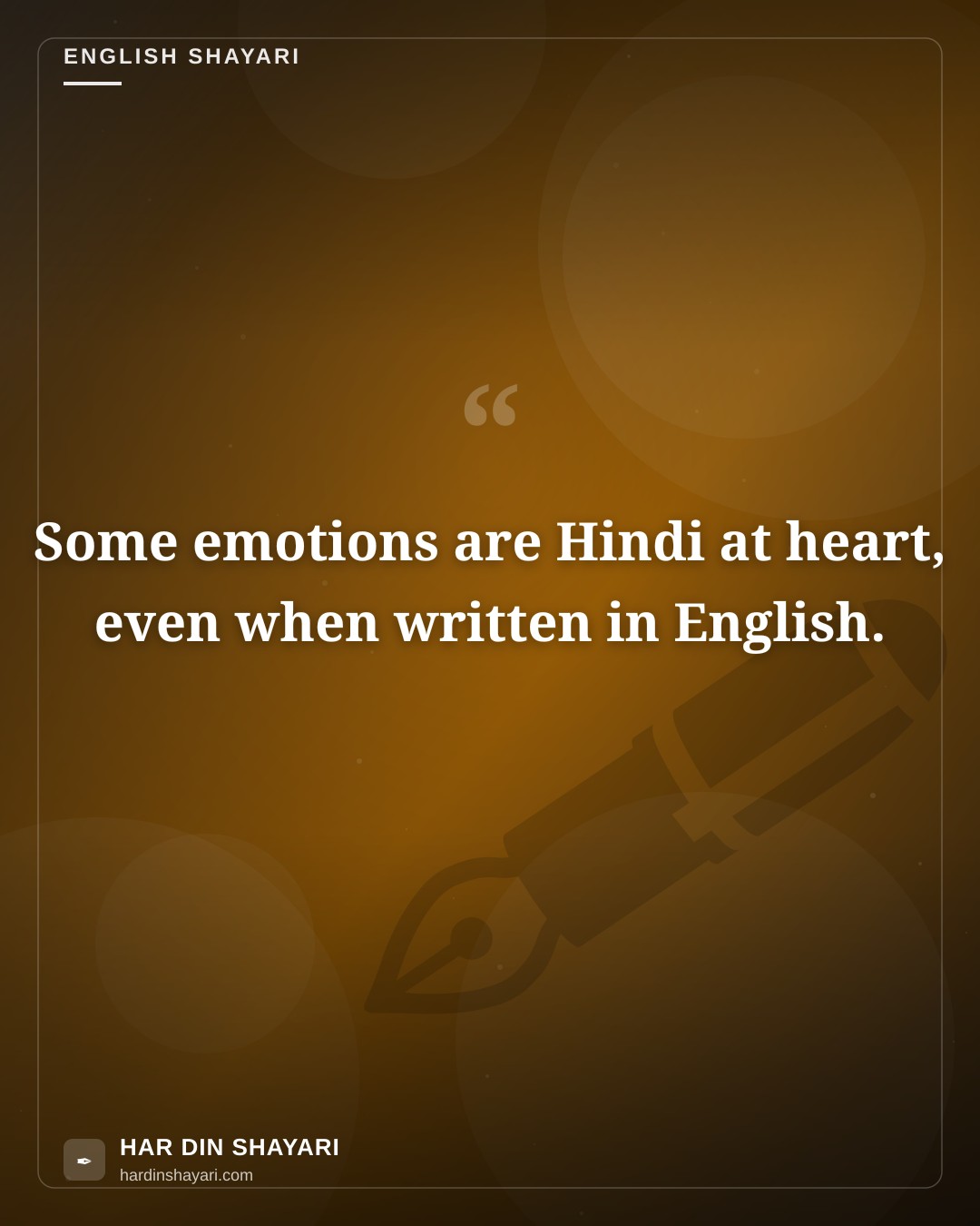 Hindi Shayari Written in English