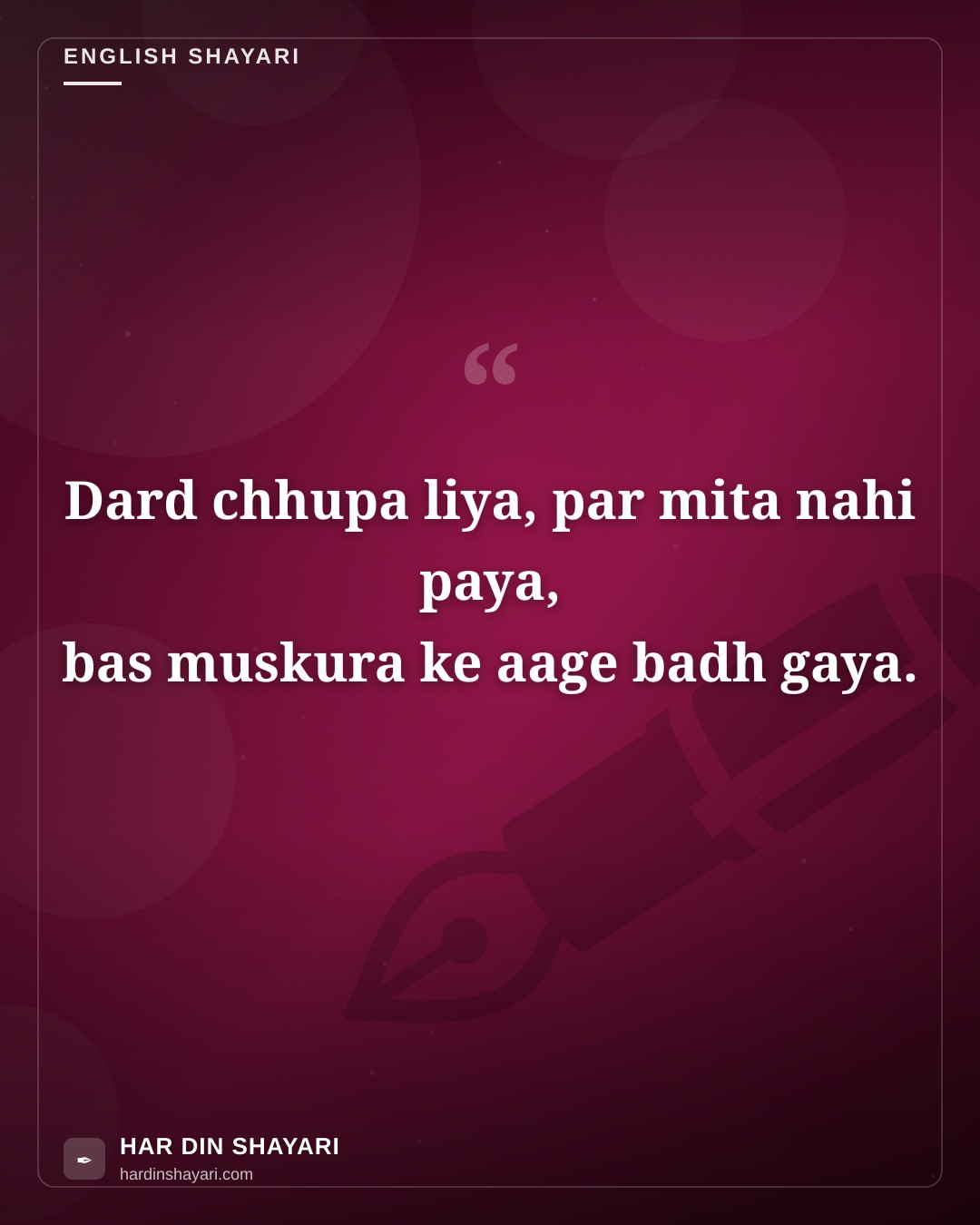 Hurt Shayari in Roman English