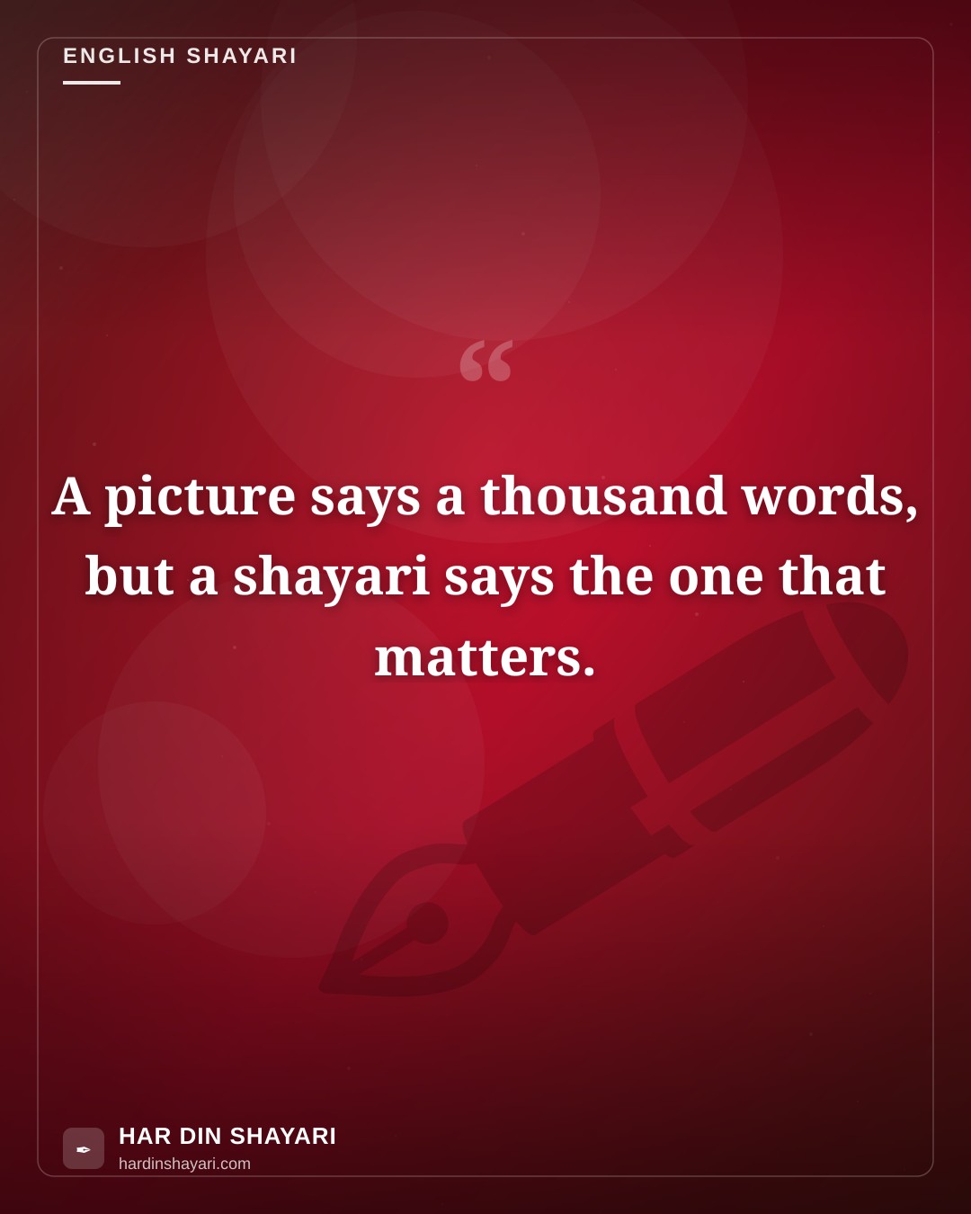 Image Shayari in English