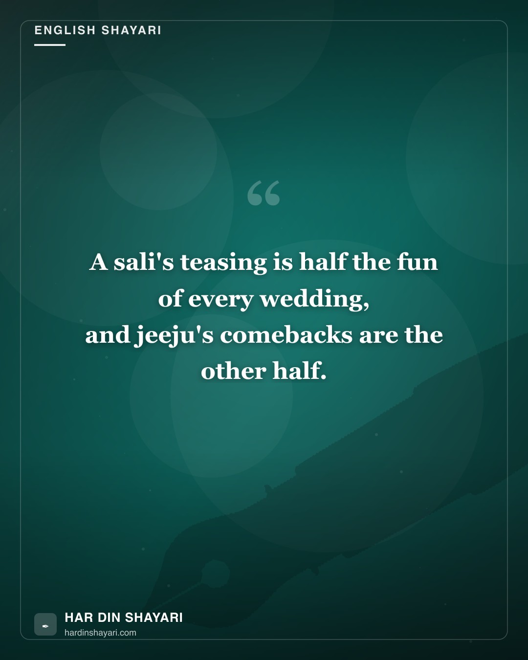 Sali Shayari in English — Fun Jeeju-Sali Lines