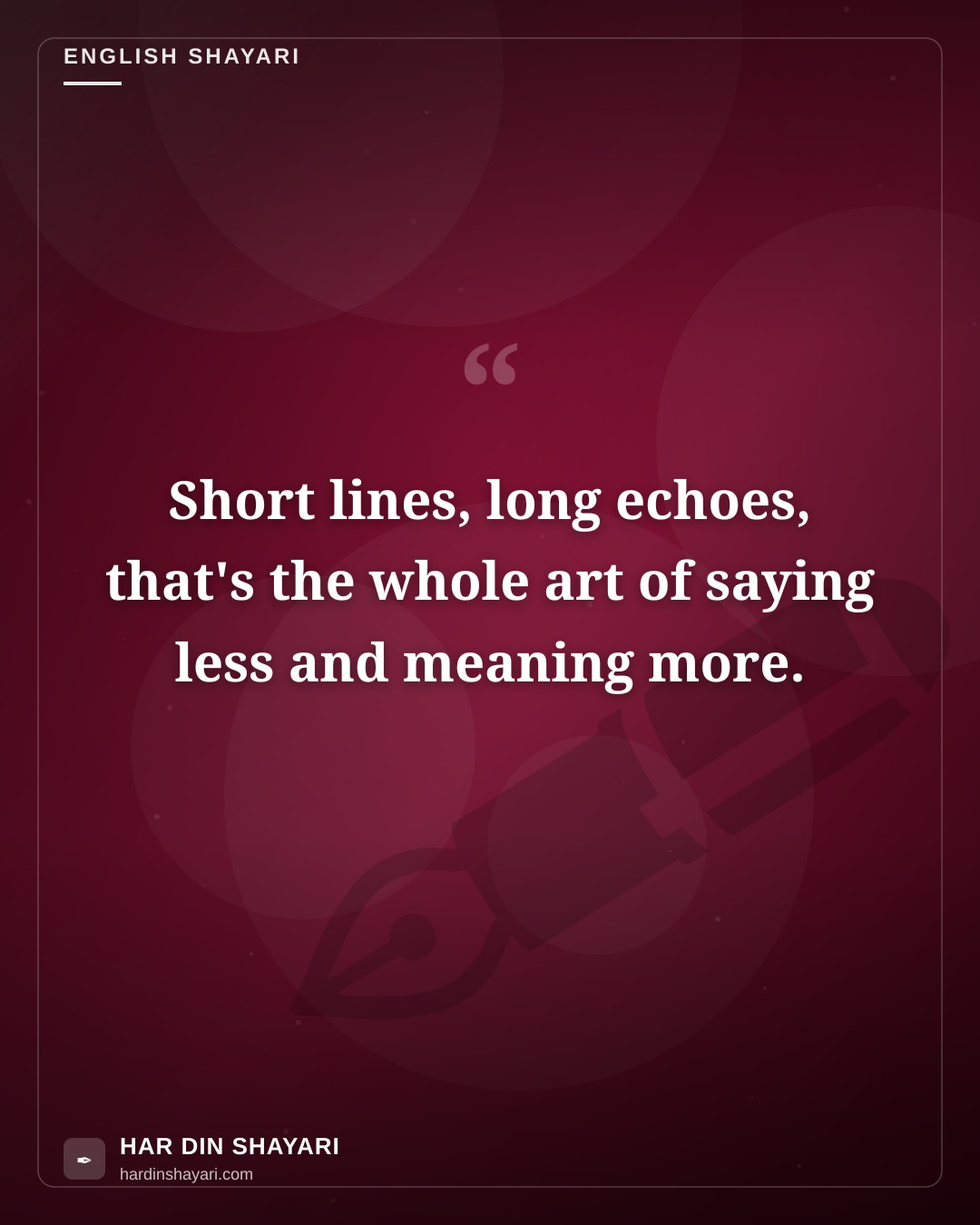 Short Shayari English