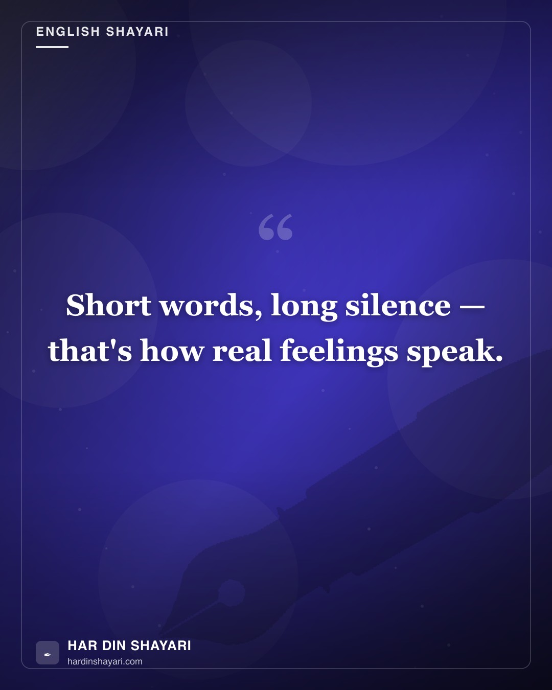 Short Shayari in English