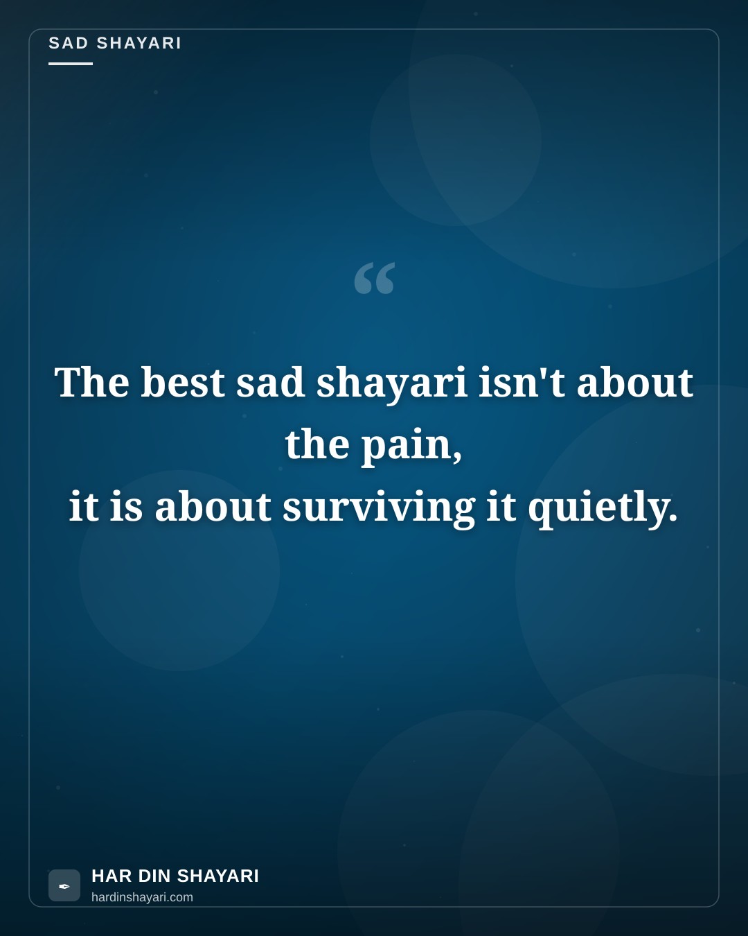 Best Sad Shayari in English
