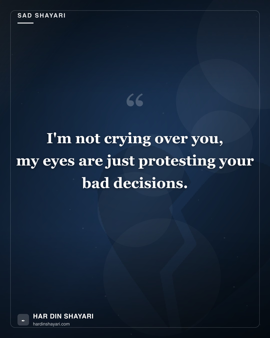 Funny Sad Shayari in English