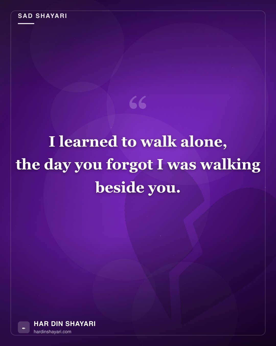 Sad Shayari in English – Two Lines That Say It All