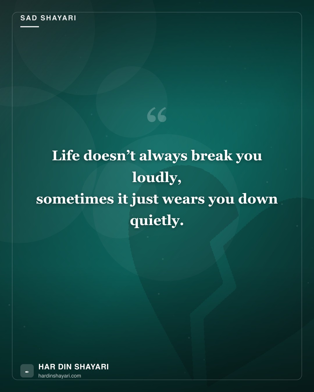 Sad Shayari in English for Life