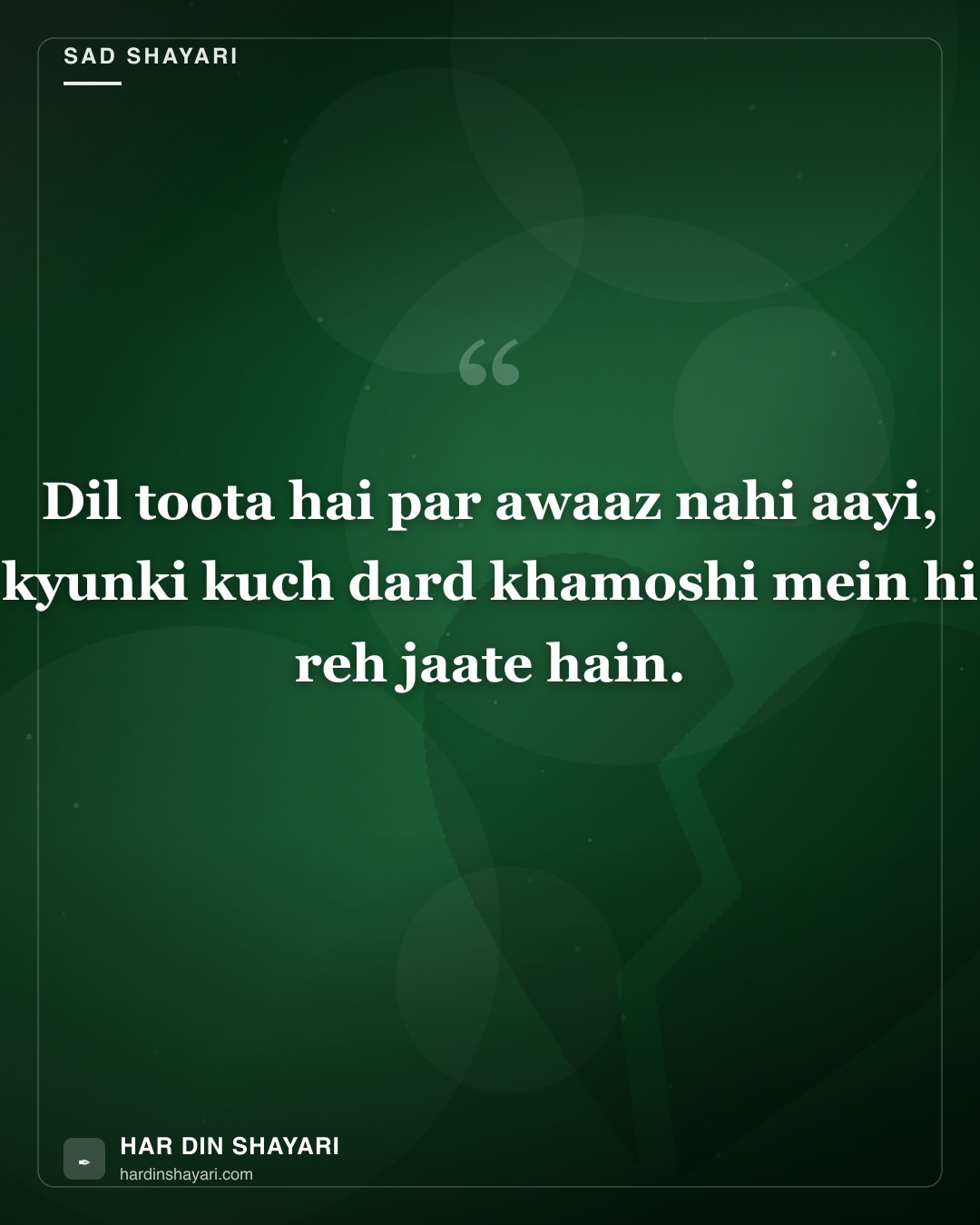 Sad Shayari in Roman English