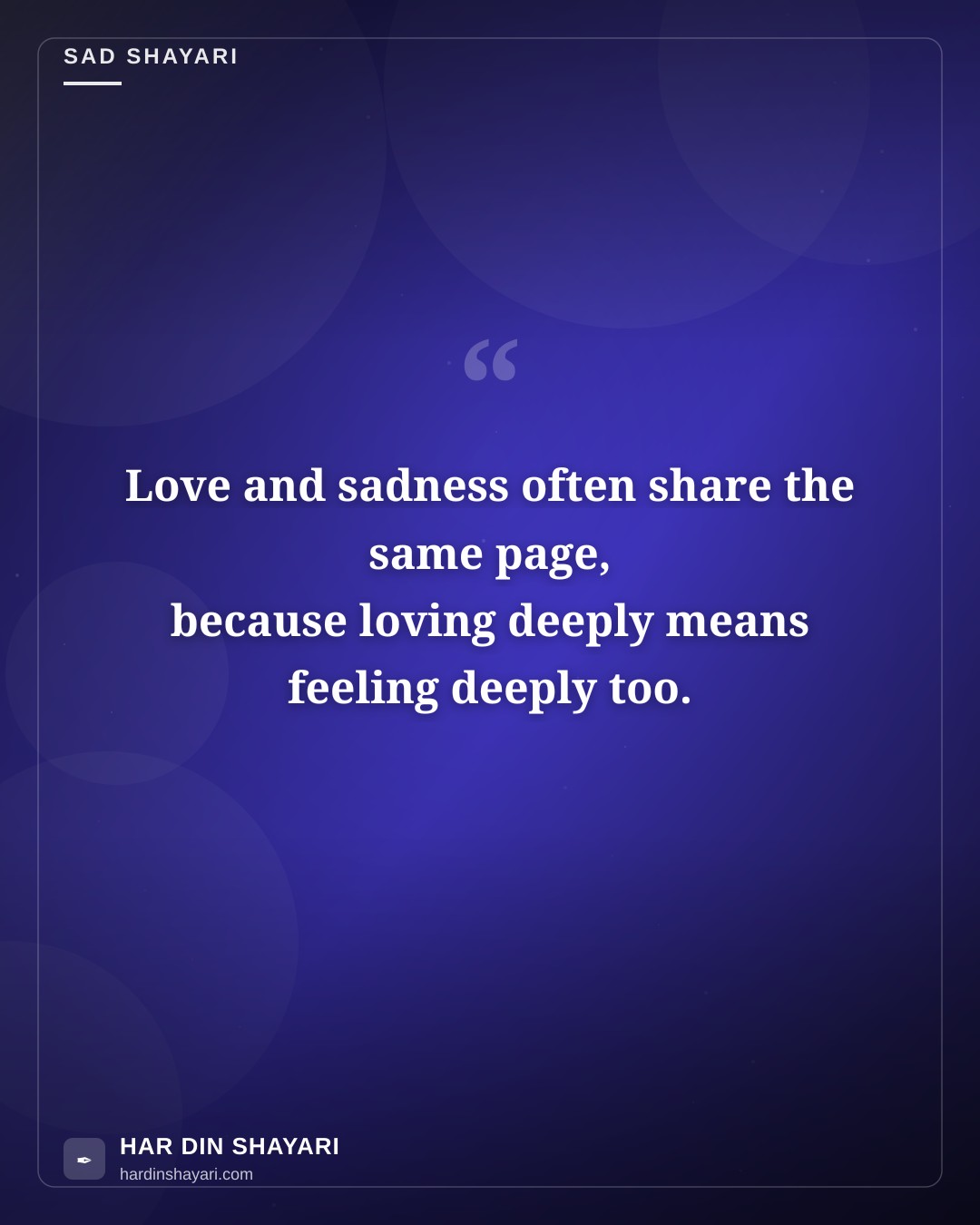 Shayari Love Sad English
