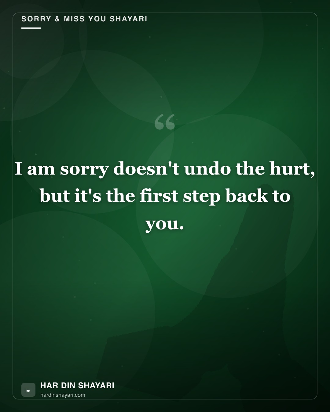 I Am Sorry Shayari English