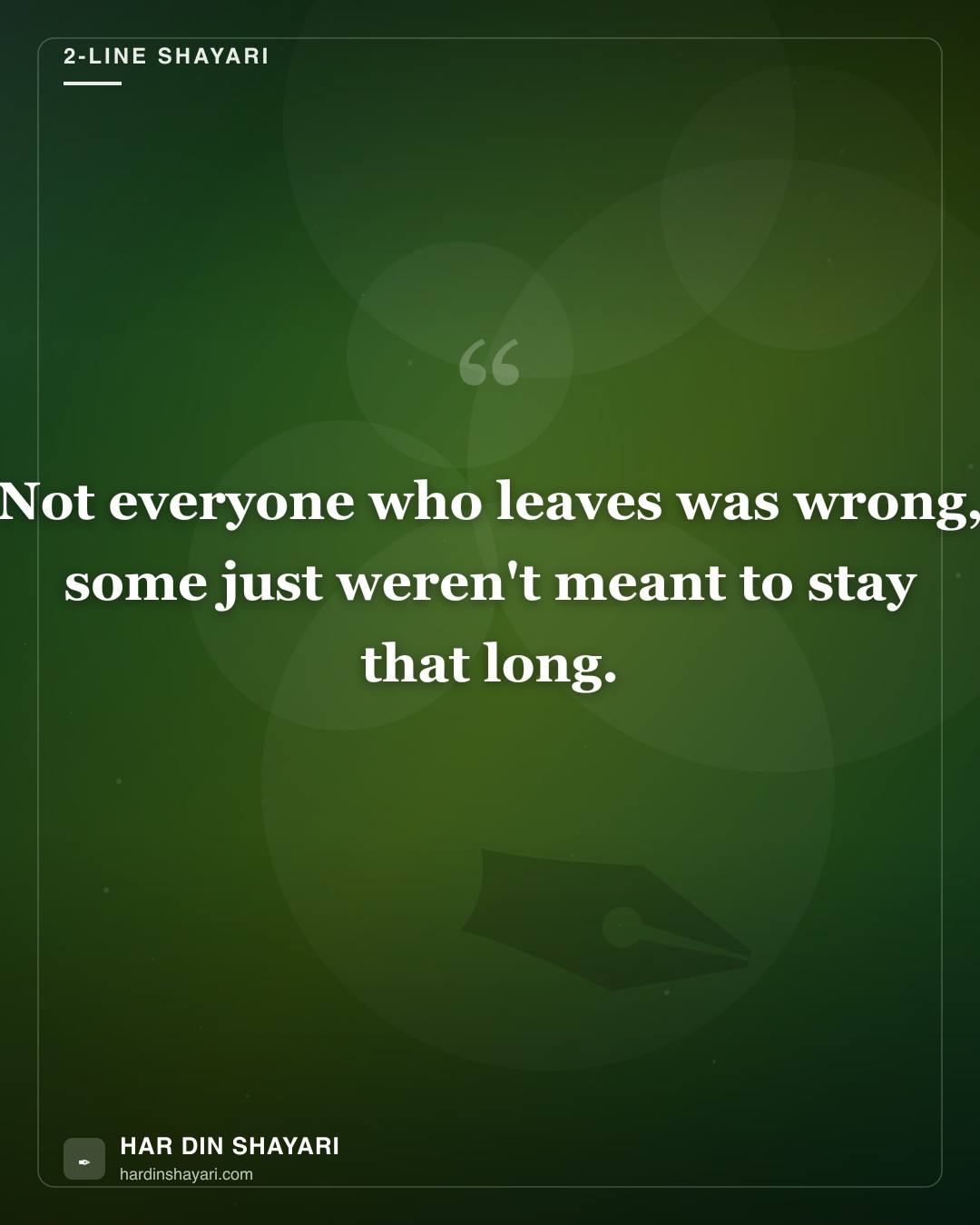 2 Line Shayari in English — Short & Deep