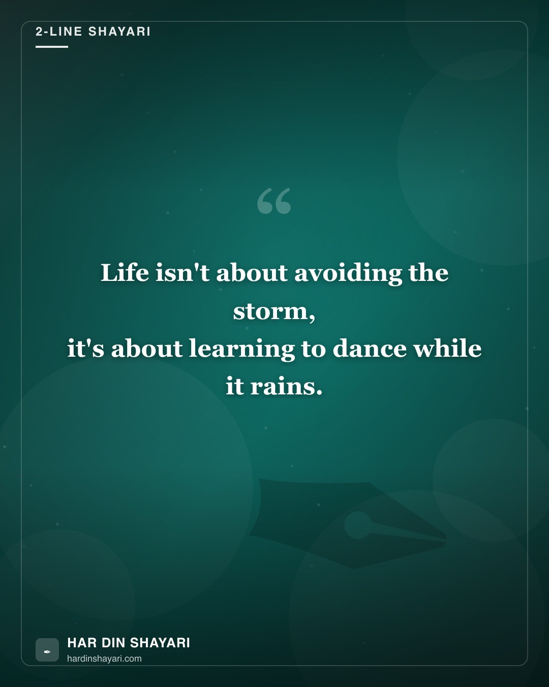 English Shayari on Life — 2 Lines
